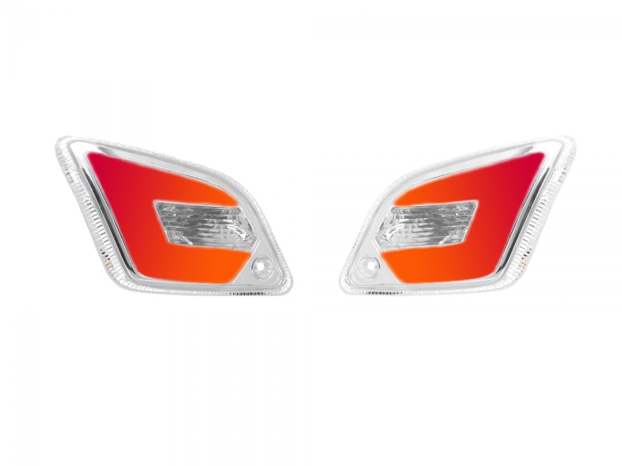 Juego de indicadores LED traseros, transparentes para Vespa GT, GTL, GTV, GTS 125-300 (2014-2018)