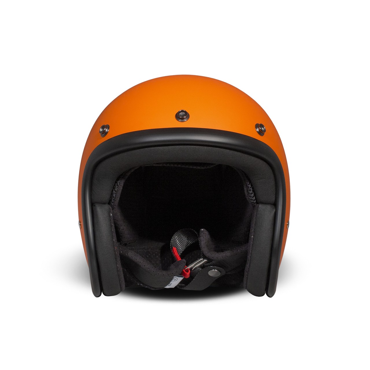 Casco abierto DMD Retro, naranja mate, fibra de vidrio, ECE 22.06