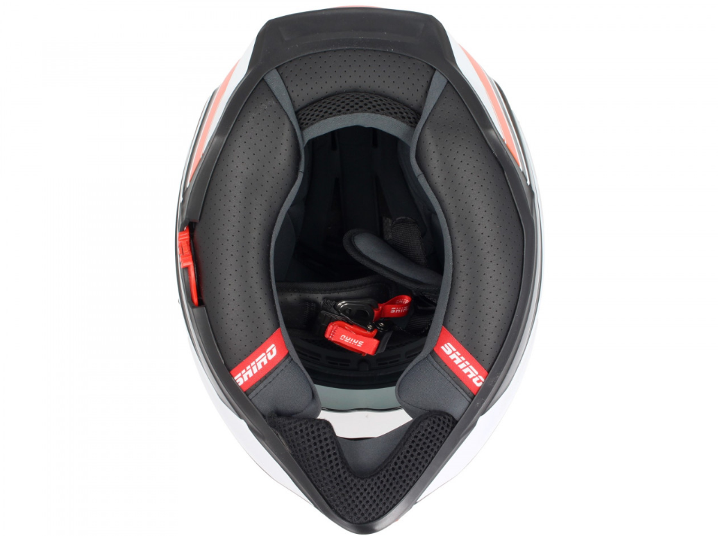 Casco integral Shiro, SH351, Fibra, F4, naranja