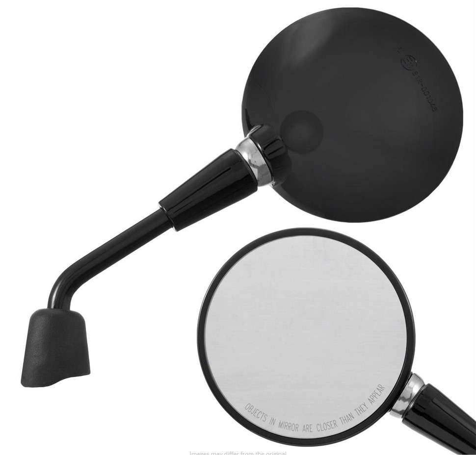 Espejo Shorty, negro brillante, derecho e izquierdo para Vespa Primavera / GTS HPE