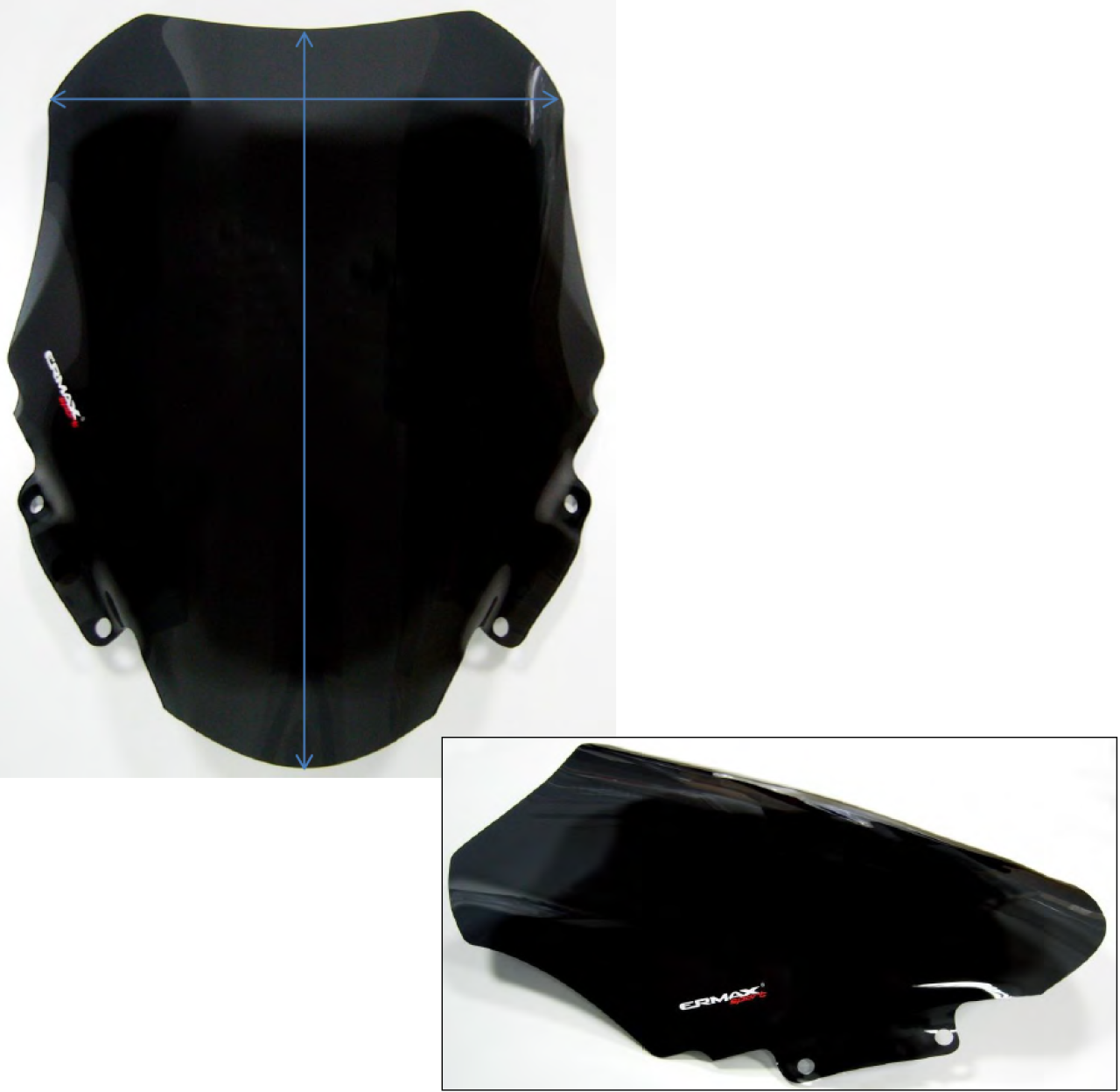 Parabrisas ERMAX Sport Touring para Piaggio MP3 300 / SPORT HPE (19-), tintado/negro claro