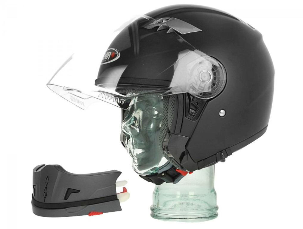 Casco modular Shiro, SH414, sistema, negro mate