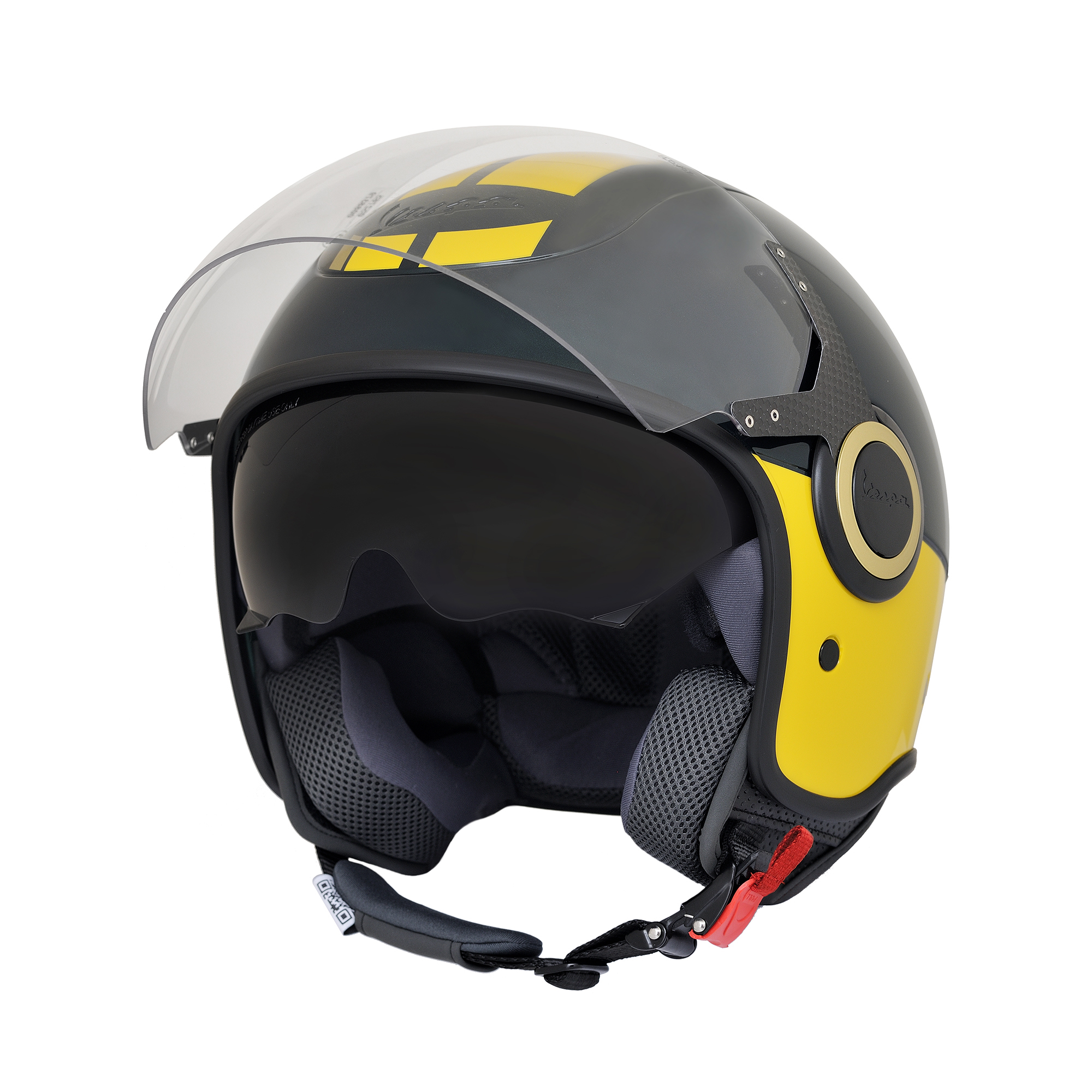 Casco jet Vespa VJ Racing 60s verde / amarillo - Sixties