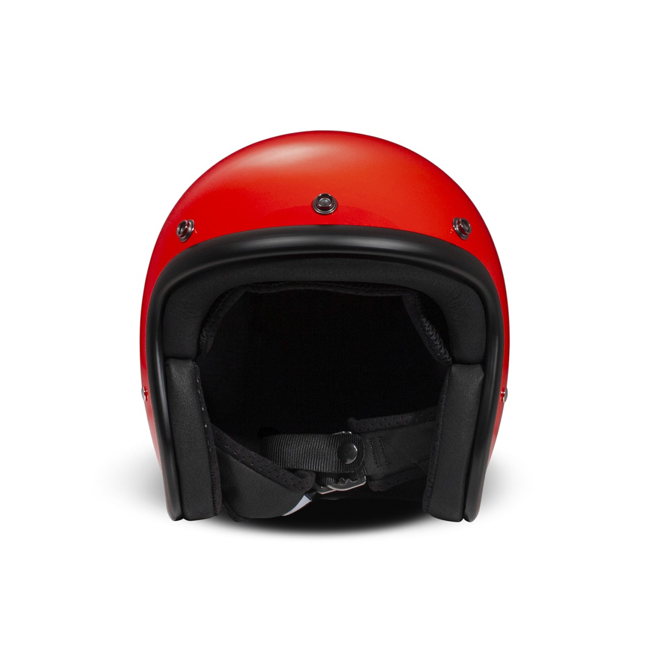 Casco abierto DMD Retro, rojo brillante, fibra de vidrio, ECE 22.06