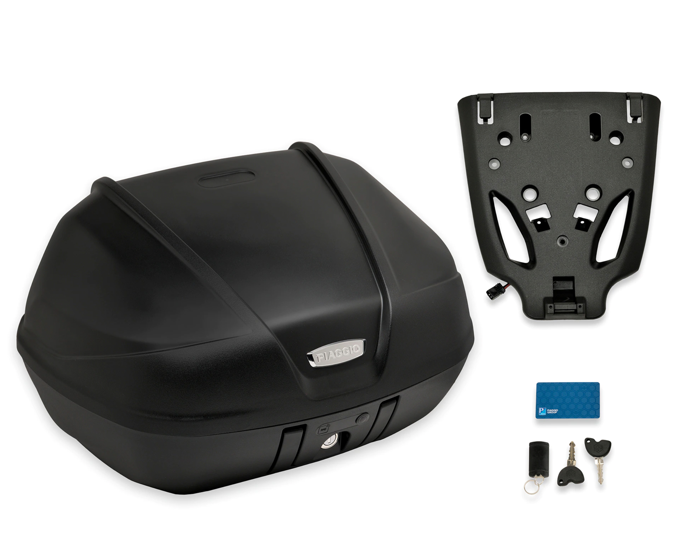Kit maletín superior sin llave 52L (incl. placa de montaje) para Beverly HPE Original Piaggio