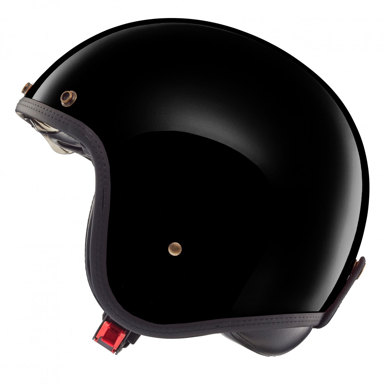 Casco jet Helmo Milano, Audace, negro, brillante