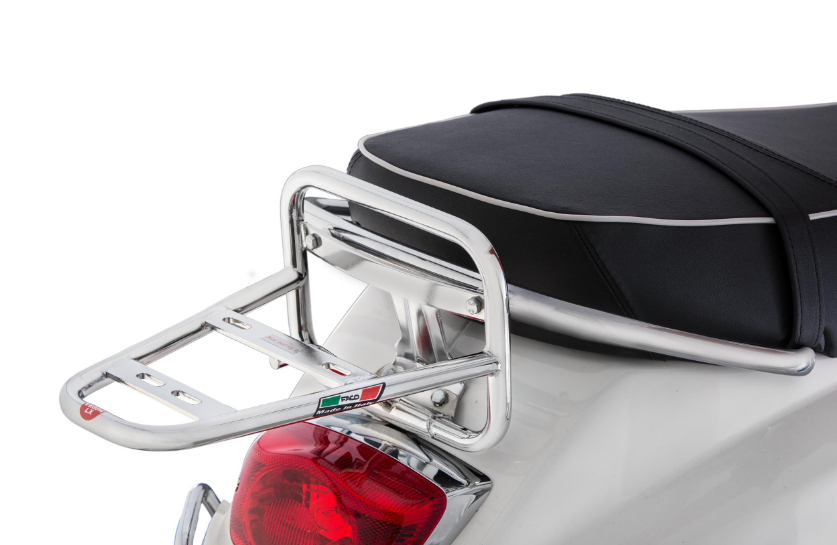Portaequipajes trasero para Vespa LX/LXV 50-150cc, cromado