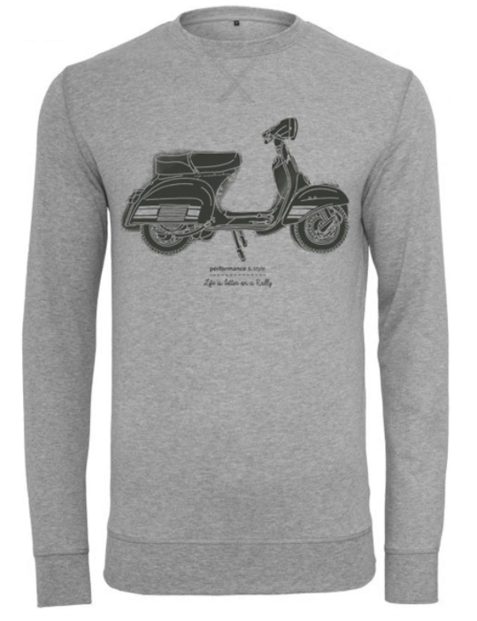 Sudadera "La vida es mejor en un Rally", hombre gris