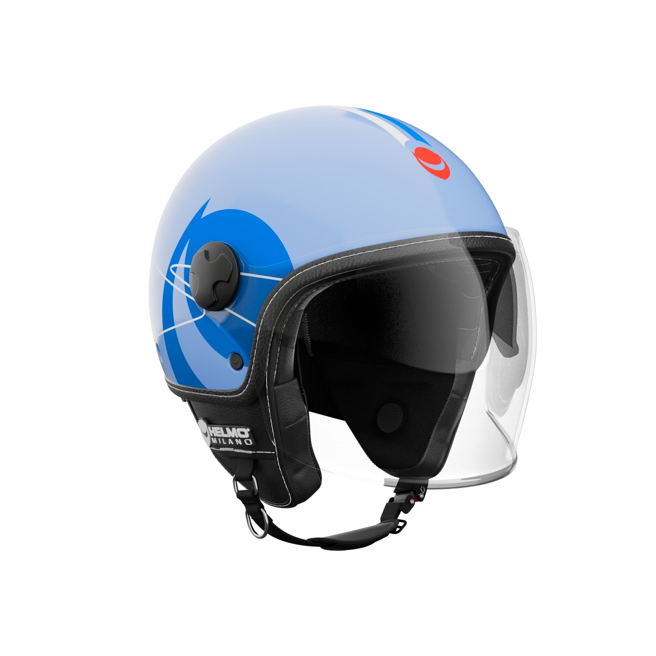 Helmo Milano Demi Jet Eos azul brillante