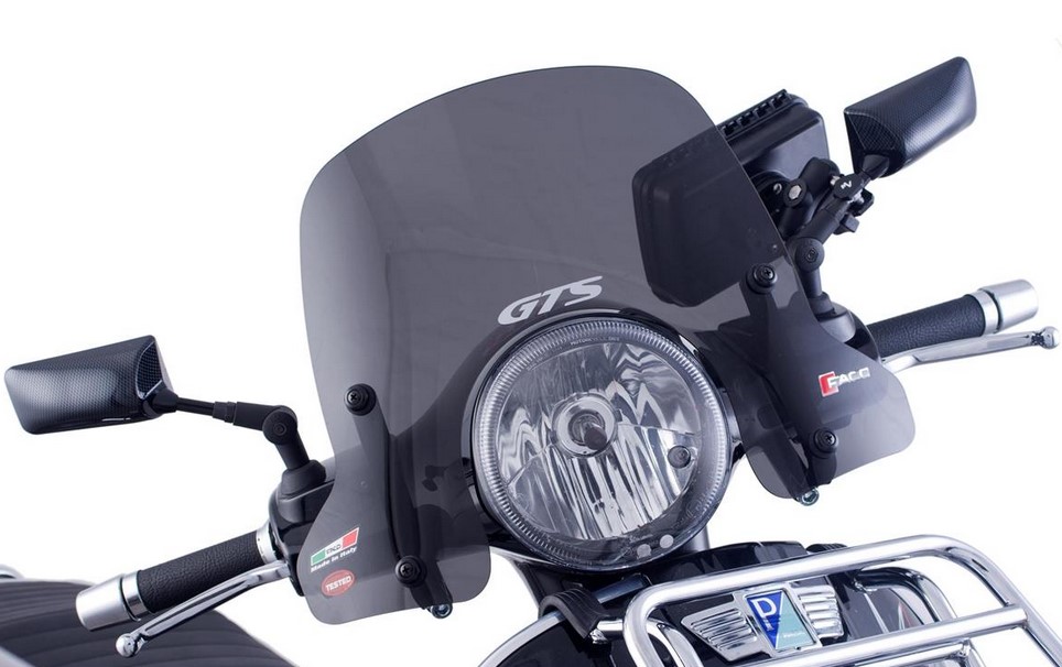 Parabrisas de media altura para Vespa GTS/GTS Super/GT/GT L 125-300cc, tintado