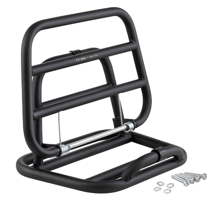 Portaequipajes trasero para Vespa 946 3V es decir 125cc, plegable, negro mate