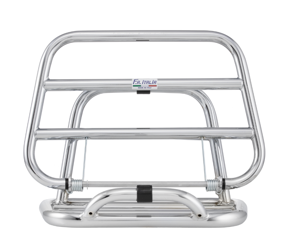 Portaequipajes trasero para Vespa 946 3V es decir 125cc, plegable, cromado