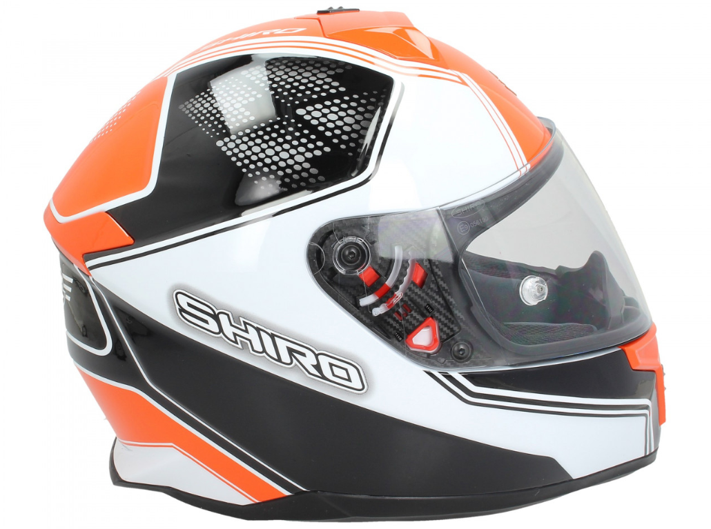 Casco integral Shiro, SH351, Fibra, F4, naranja