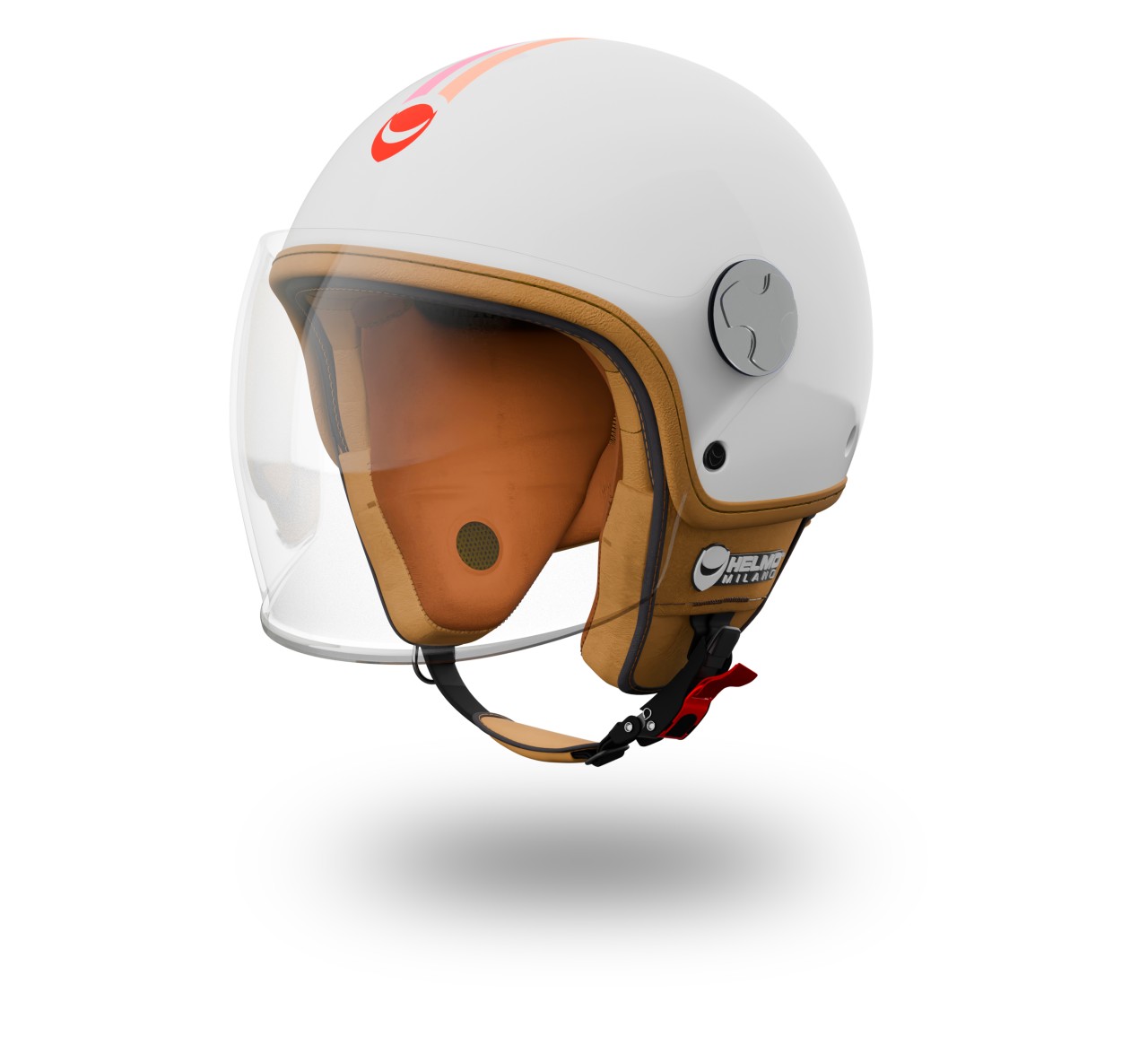 Helmo Milano Demi Jet Veloce blanco brillante