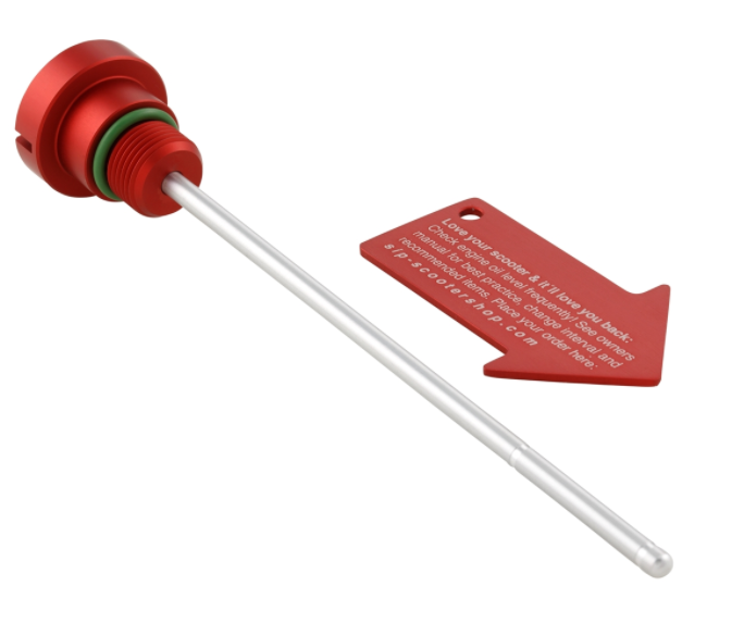 Tornillo de llenado de aceite aceite de motor para Vespa Primavera/​Sprint 125-150ccm i.e. 3V 4T CA, rojo