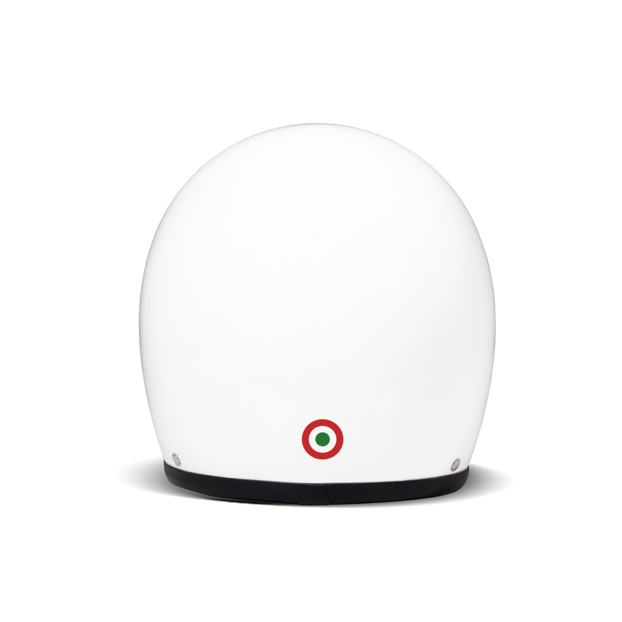 Casco DMD jet Retro, blanco, brillante, Ita White, fibra de vidrio, ECE 22.06