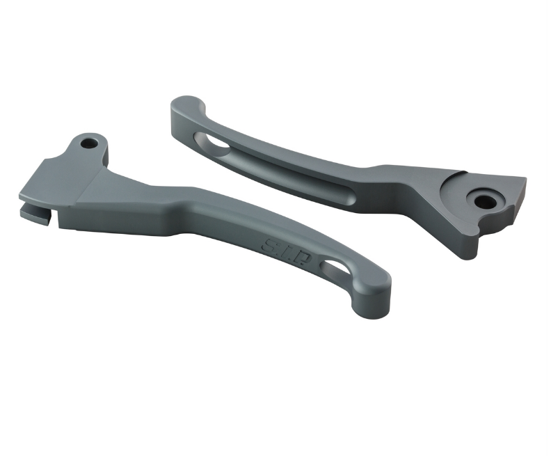 Juego de palancas de freno Sport Shorty para Vespa LX /LXV /S /Primavera /Sprint 50-150cc, gris mate