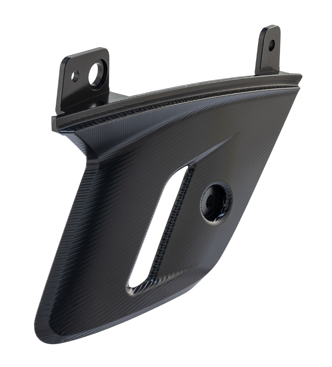 Carenado de horquilla para Vespa GTS/GTS Super 125/300cc (`22-), aluminio, anodizado negro