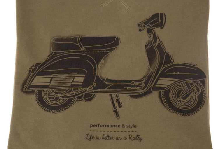 Sudadera "La vida es mejor en un Rally", hombre verde oliva