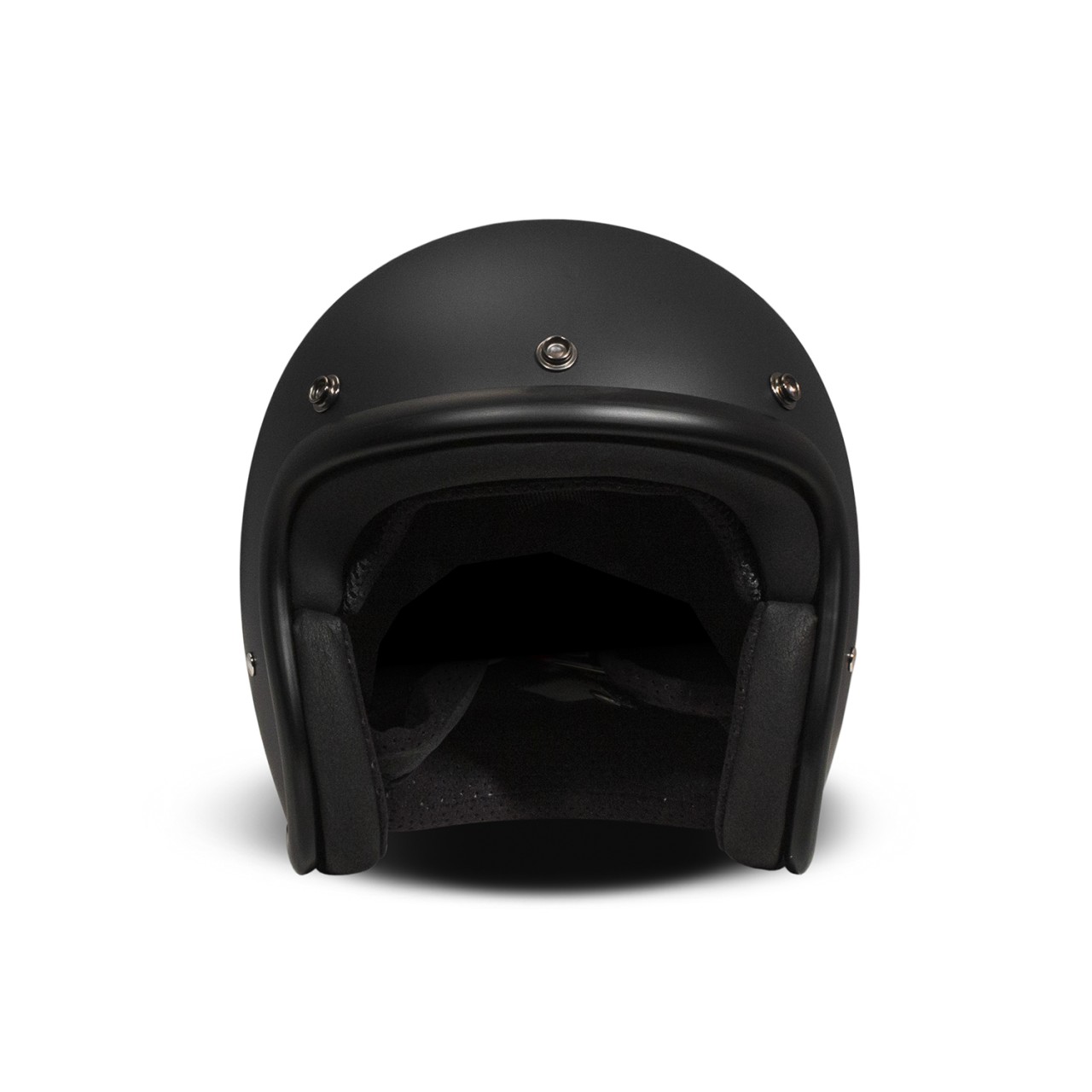Casco abierto DMD Retro, negro mate, fibra de vidrio, ECE 22.06