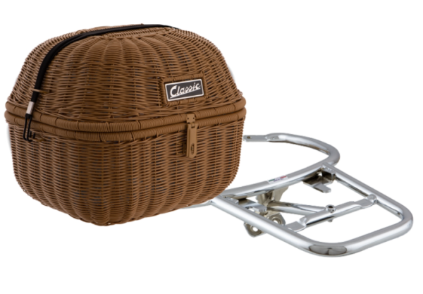 Portaequipajes clásico con puente para maletas para Vespa Primavera/Sprint 50-150cc,marrón