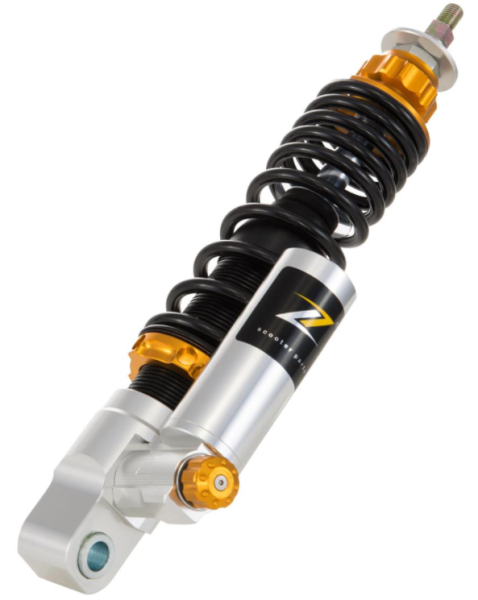 Amortiguador "Black Edition", delantero para Vespa Primavera/​Sprint 50 -150ccm 2T/​4T AC, plata/naranja